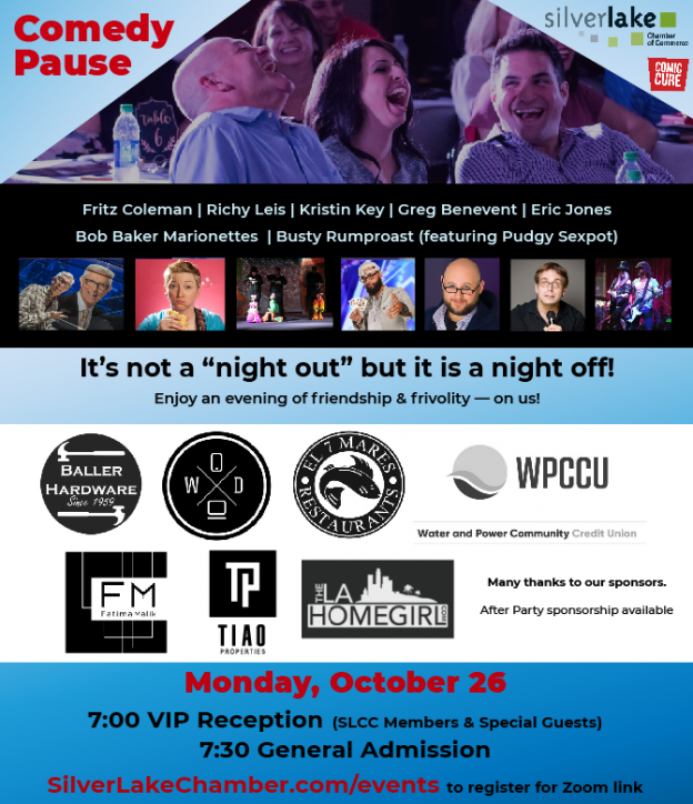 Comedy Pause - presented by Comic Cure and Silver Lake Chamber