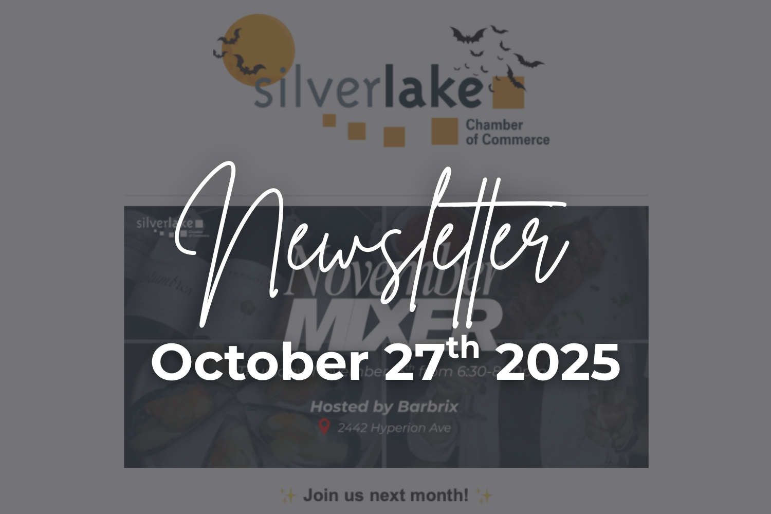 Silver Lake Chamber of Commerce Newsletter October 27th